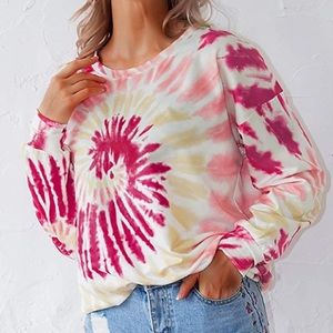 Women’s long sleeve Spiral Tie Dye Sweatshirt